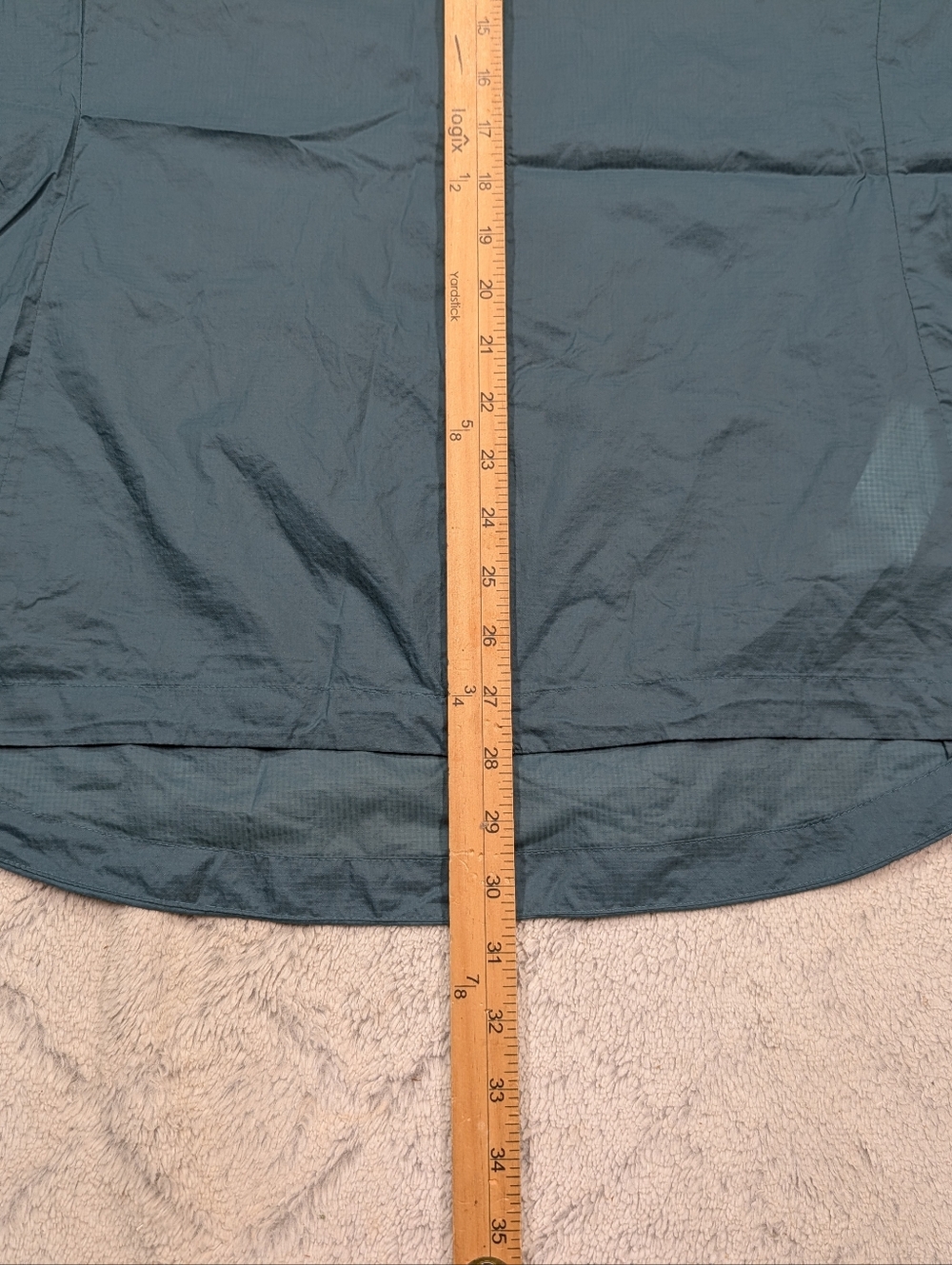 Patagonia Jacket Womens XL Green Teal Houdini Windbreaker Hood Light Packable - Picture 5 of 9